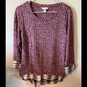 CJ Banks layered-look sweater, NWT